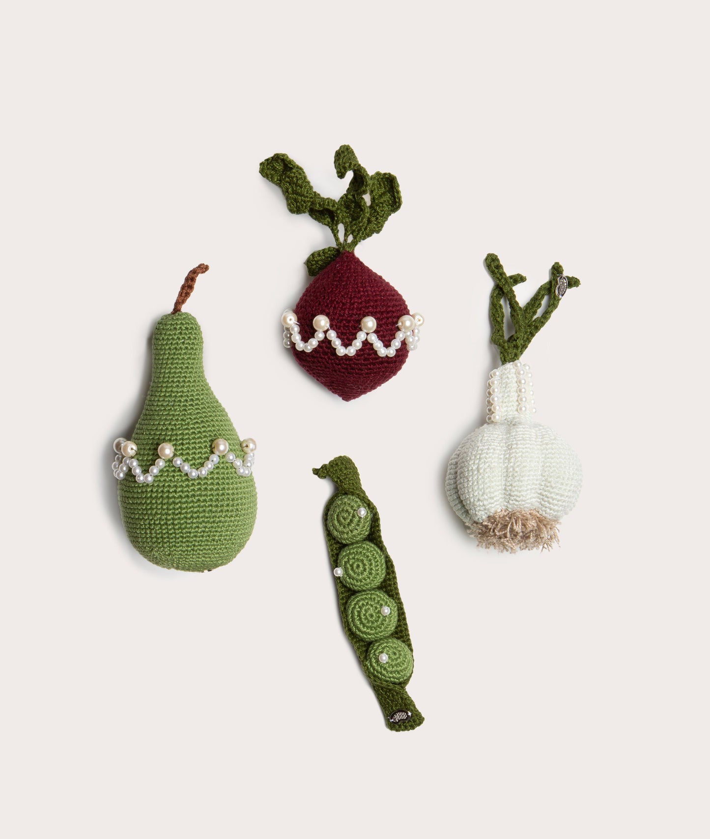 Crocheted Vegetable Decorative Home Accents