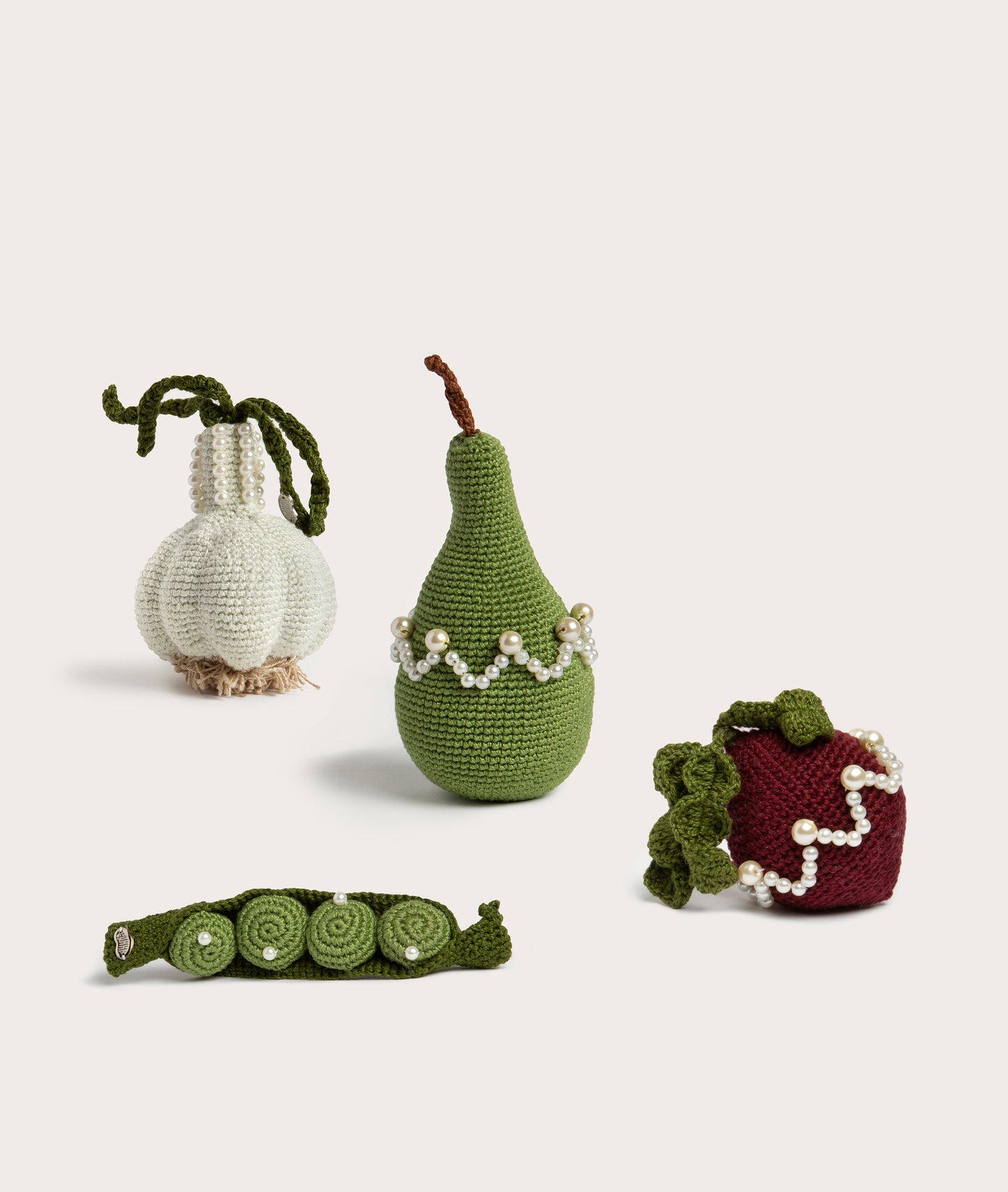 Crocheted Vegetable Decorative Home Accents