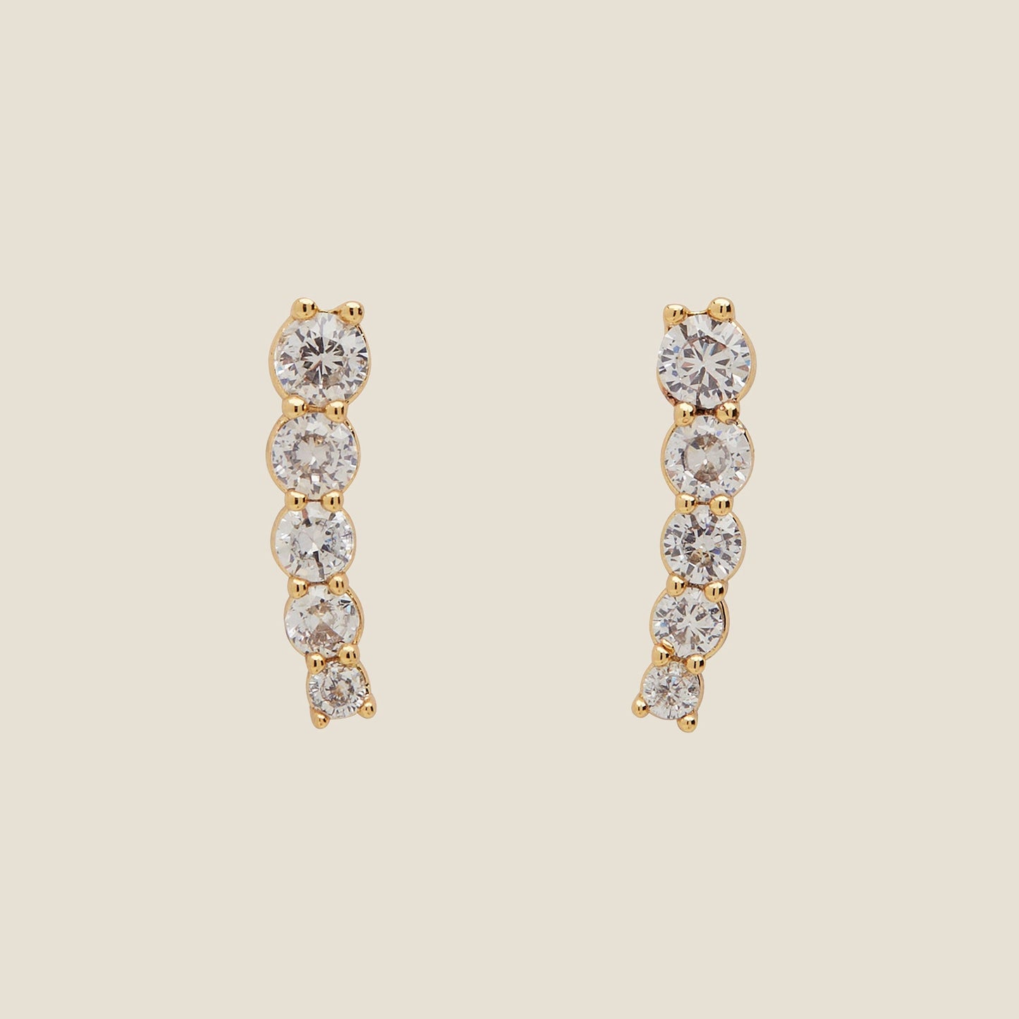 Pavé Crystal Ear Climbers in Stylish Design