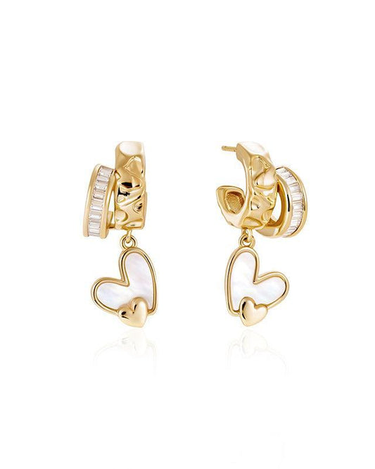 Heart Shaped Earrings in Elegant Design