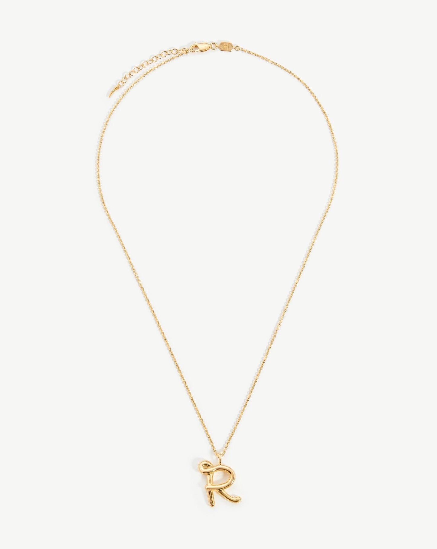 Molten Initial Pendant Necklace in 18k Gold Vermeil 2