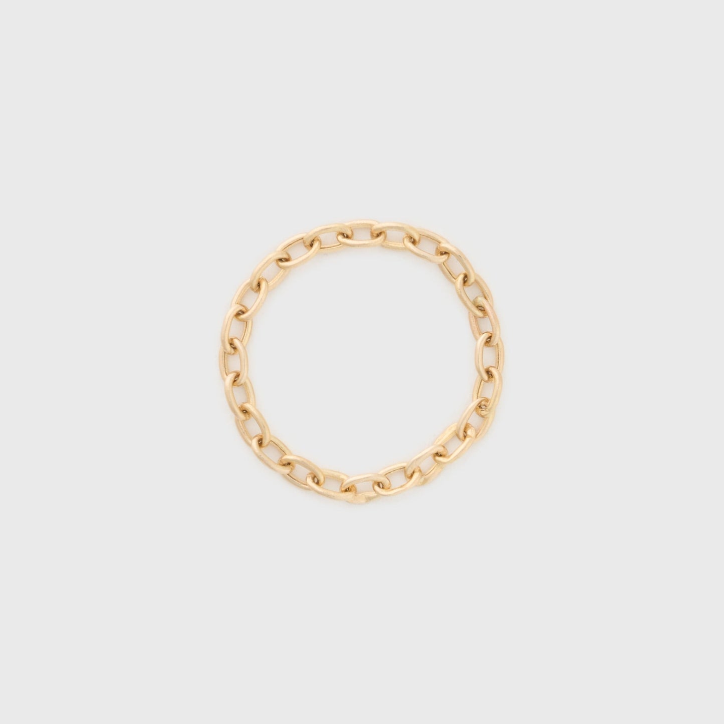 14k Gold Paperclip Chain Ring