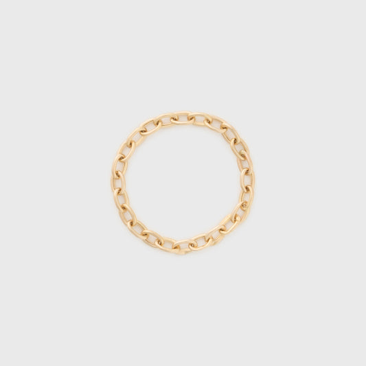 14k Gold Paperclip Chain Ring