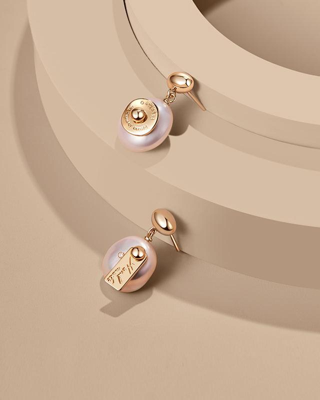 Baroque Pearl Earrings in Elegant Style