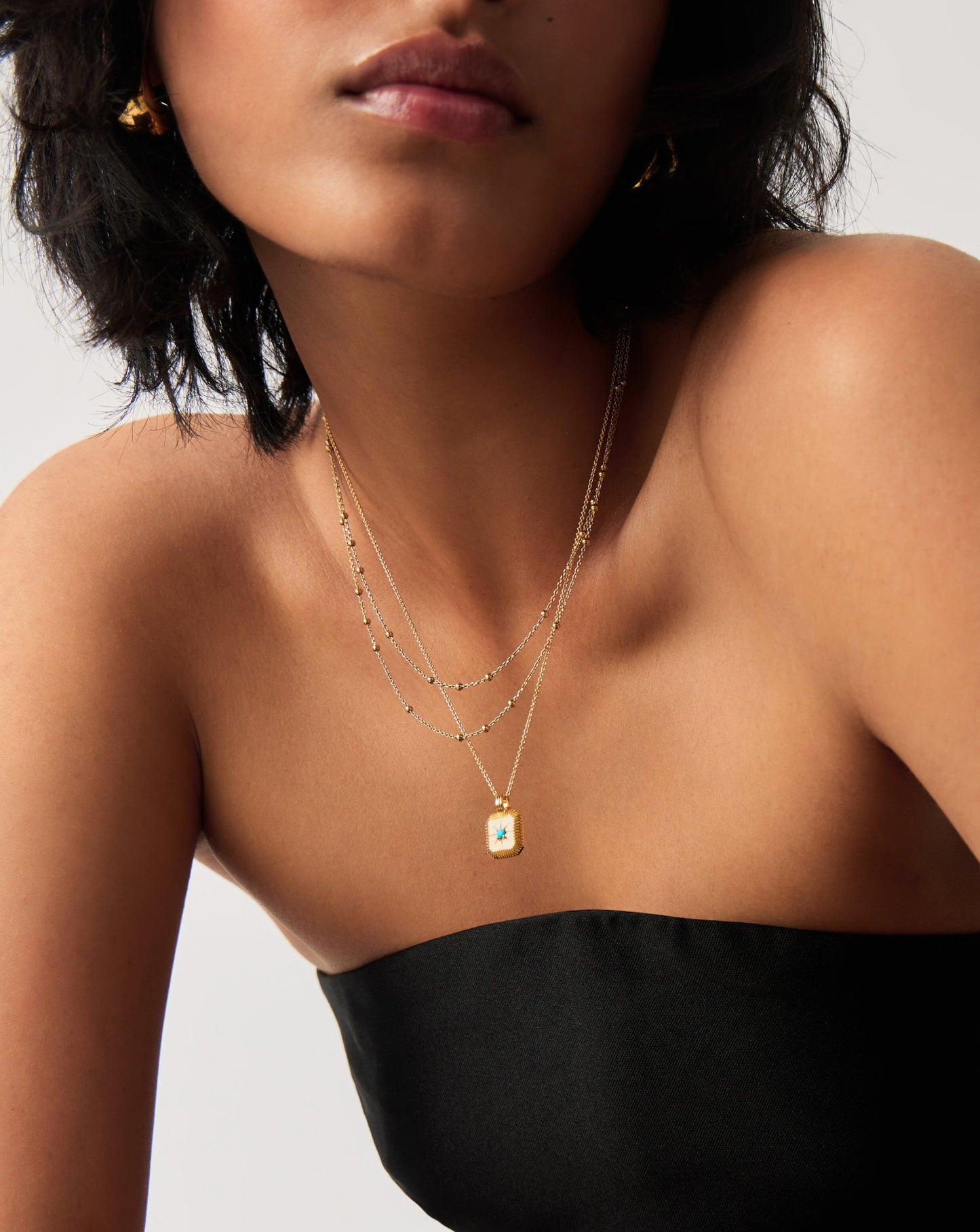 December Birthstone Pendant Necklace in 18k Gold Vermeil