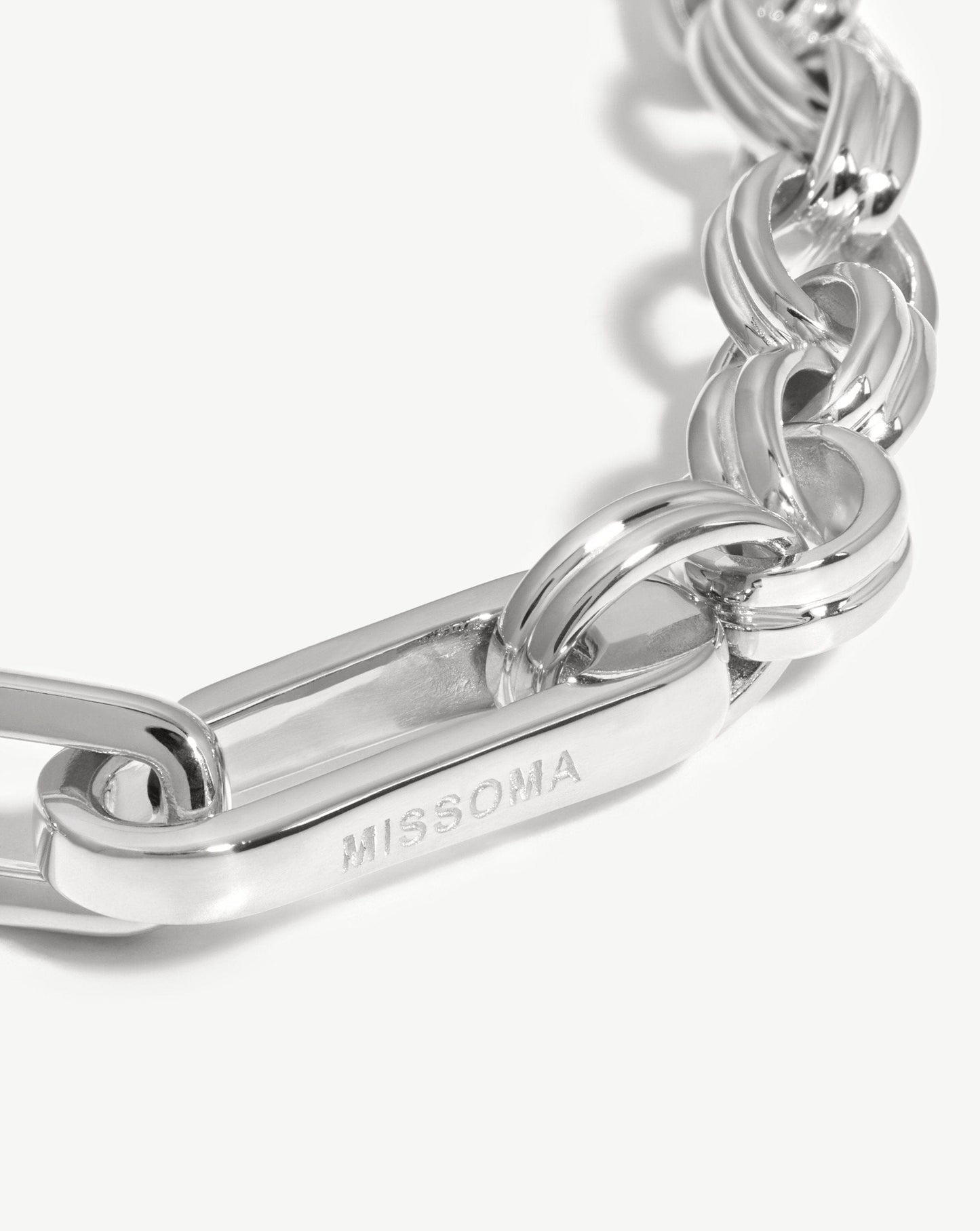 Stylish Silver Plated Axiom Chain Necklace