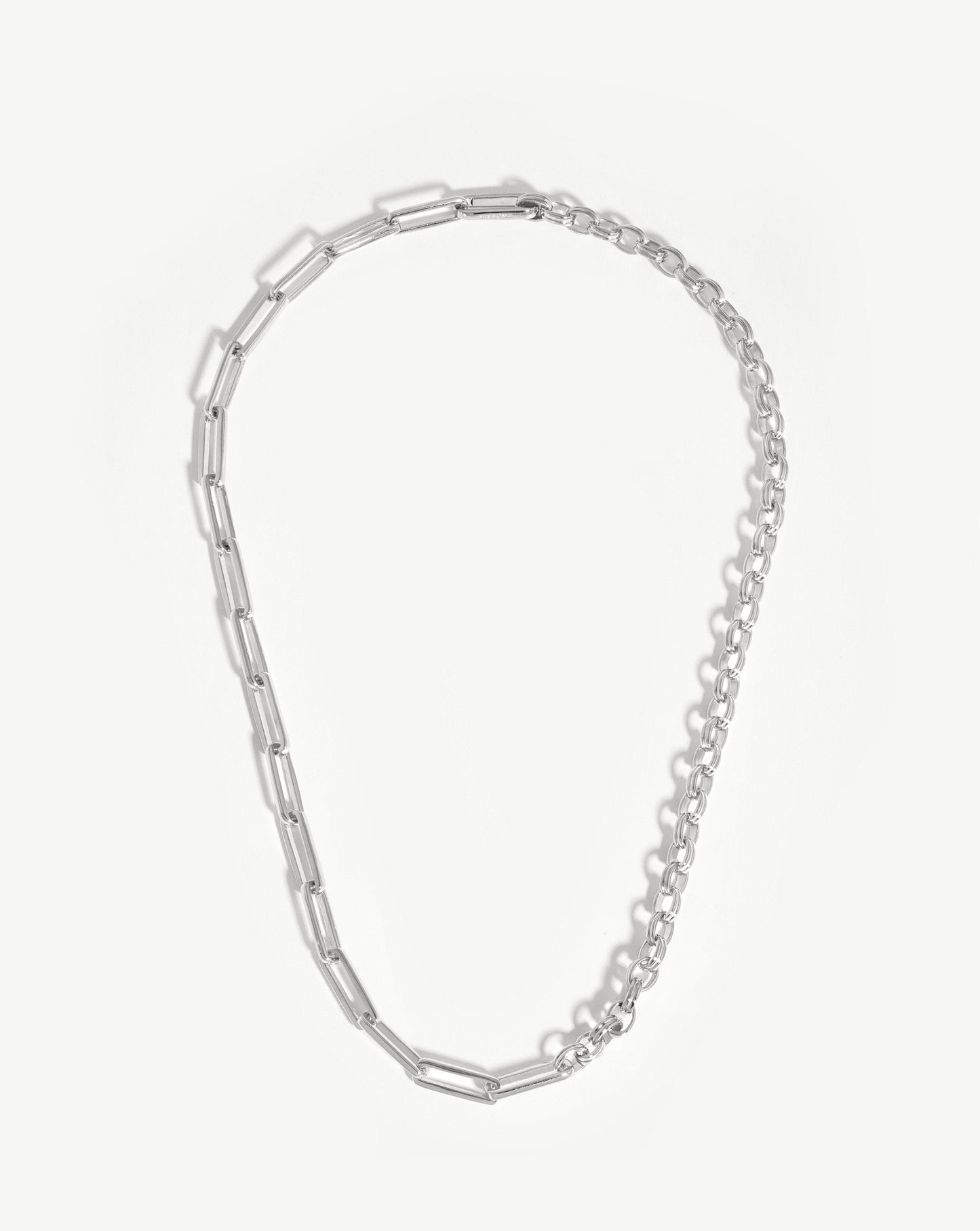 Stylish Silver Plated Axiom Chain Necklace