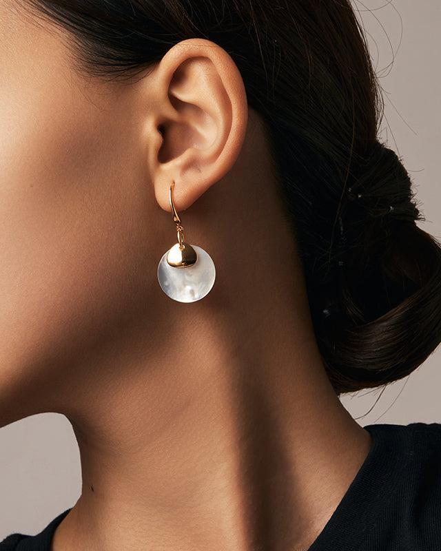 Disc Drop Earrings in Cocktail Style Design