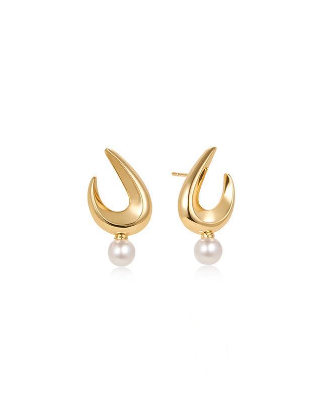 Elegant Pearl Drop Earrings in Sterling Silver