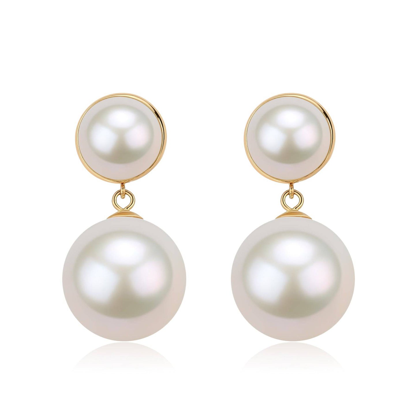 Mabe Pearl Drop Earrings in 11 to 12 mm