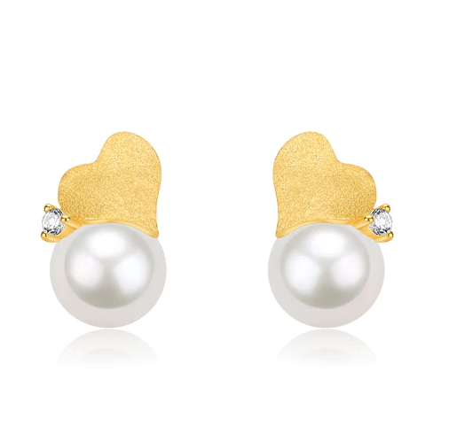 Freshwater Pearl and Sable Earrings for Women