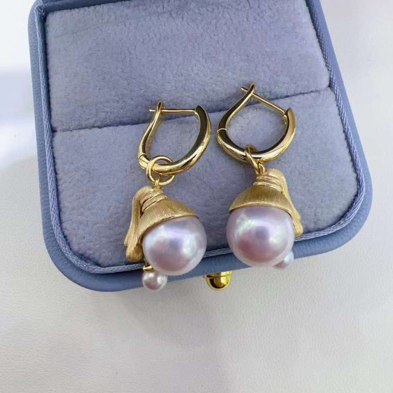 Freshwater Pearl Girl Pendant Earrings Set