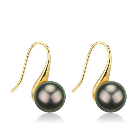 Tahitian Pearl Classic Hook Earrings 9-11mm