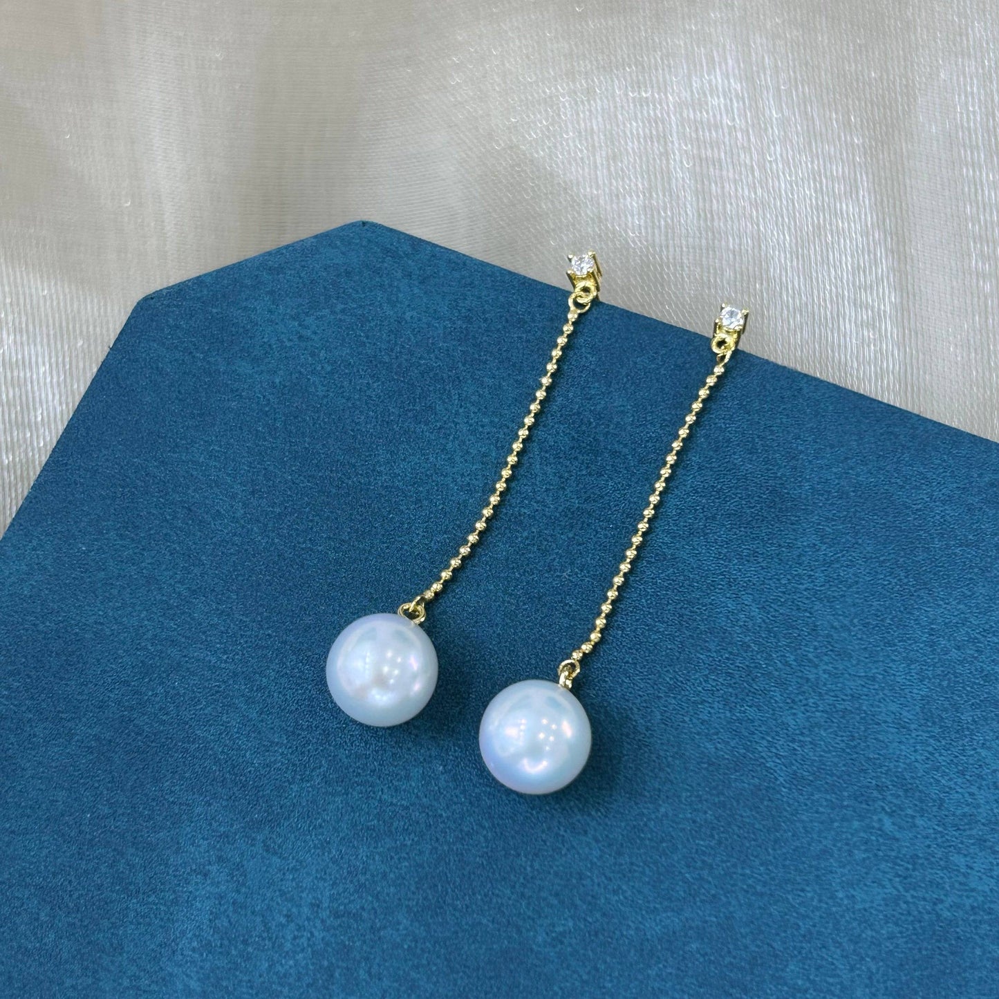 Long Natural Freshwater Pearl Earrings