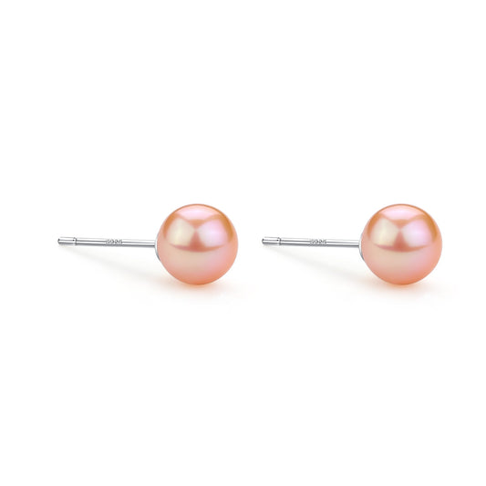 Pink Freshwater Pearl Drop Earrings 7.5 to 8.0mm