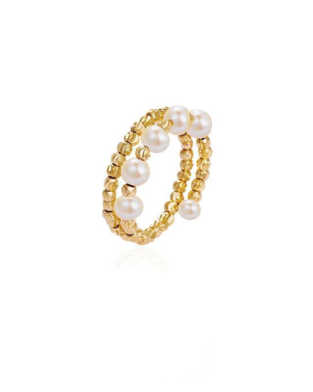 Stylish Elastic Pearl Ring for Everyday Wear