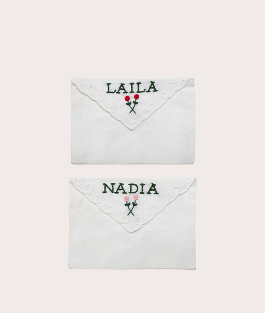 Embroidered Lace Personalized Envelopes Set