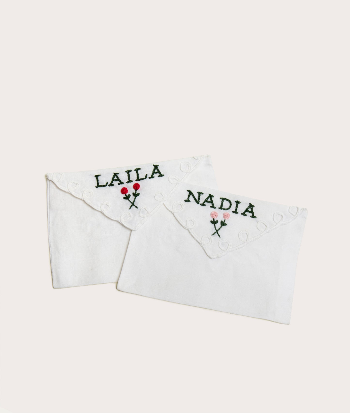 Embroidered Lace Personalized Envelopes Set