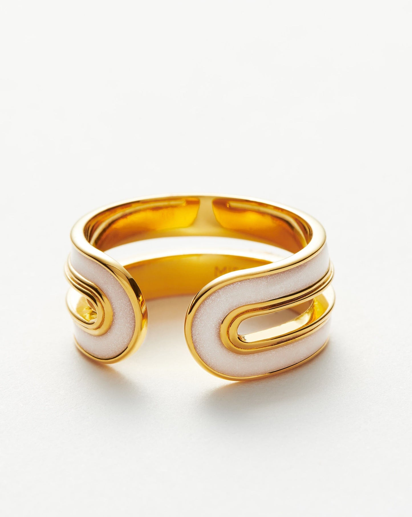 Open Enamel Haze Ovate Ring Design