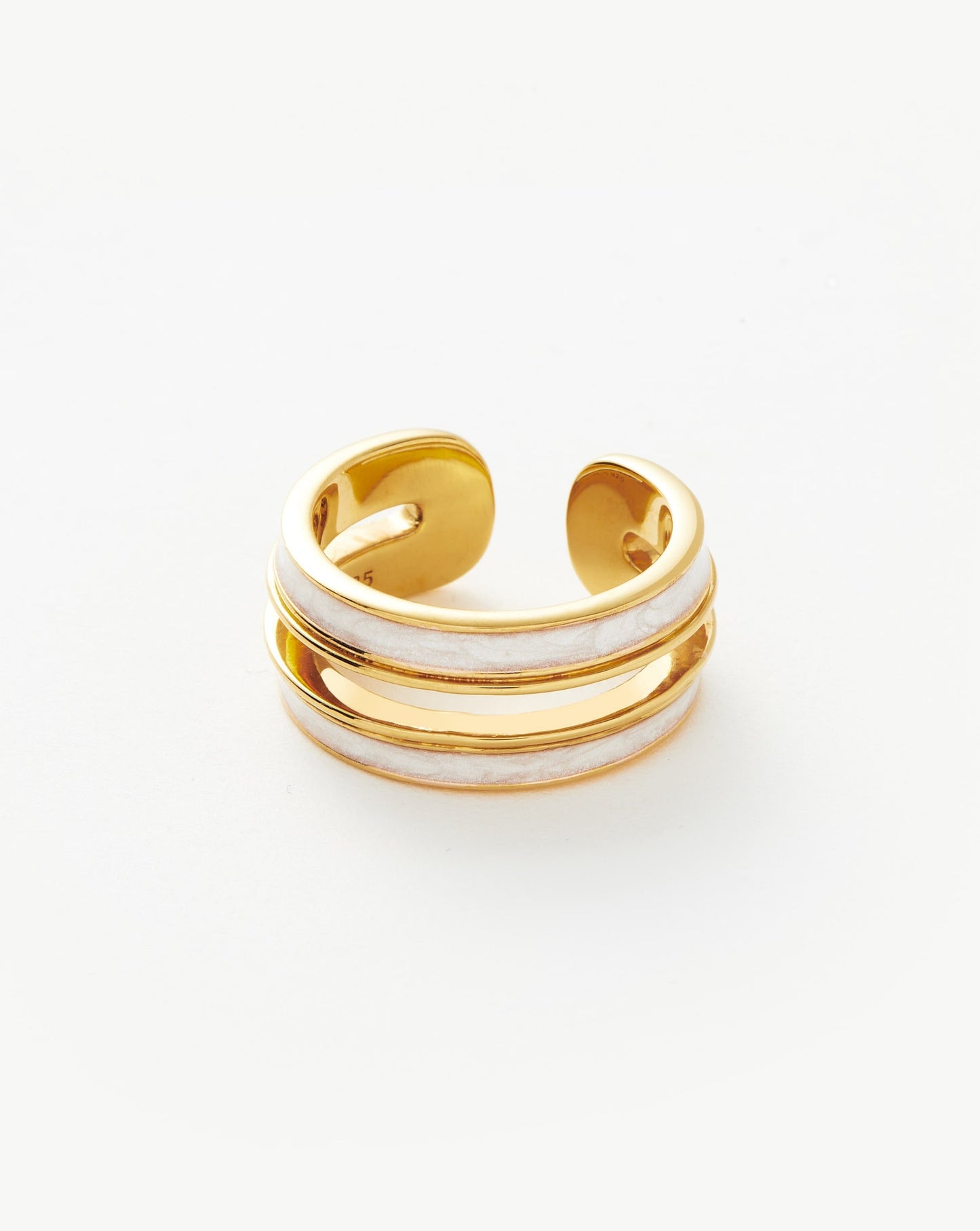 Open Enamel Haze Ovate Ring Design