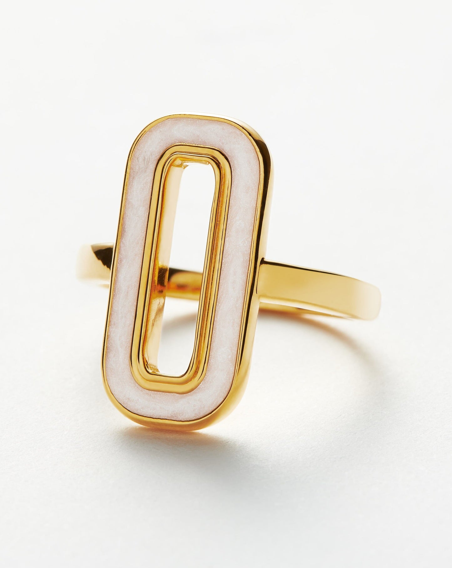 Ovate Enamel Ring in Unique Design