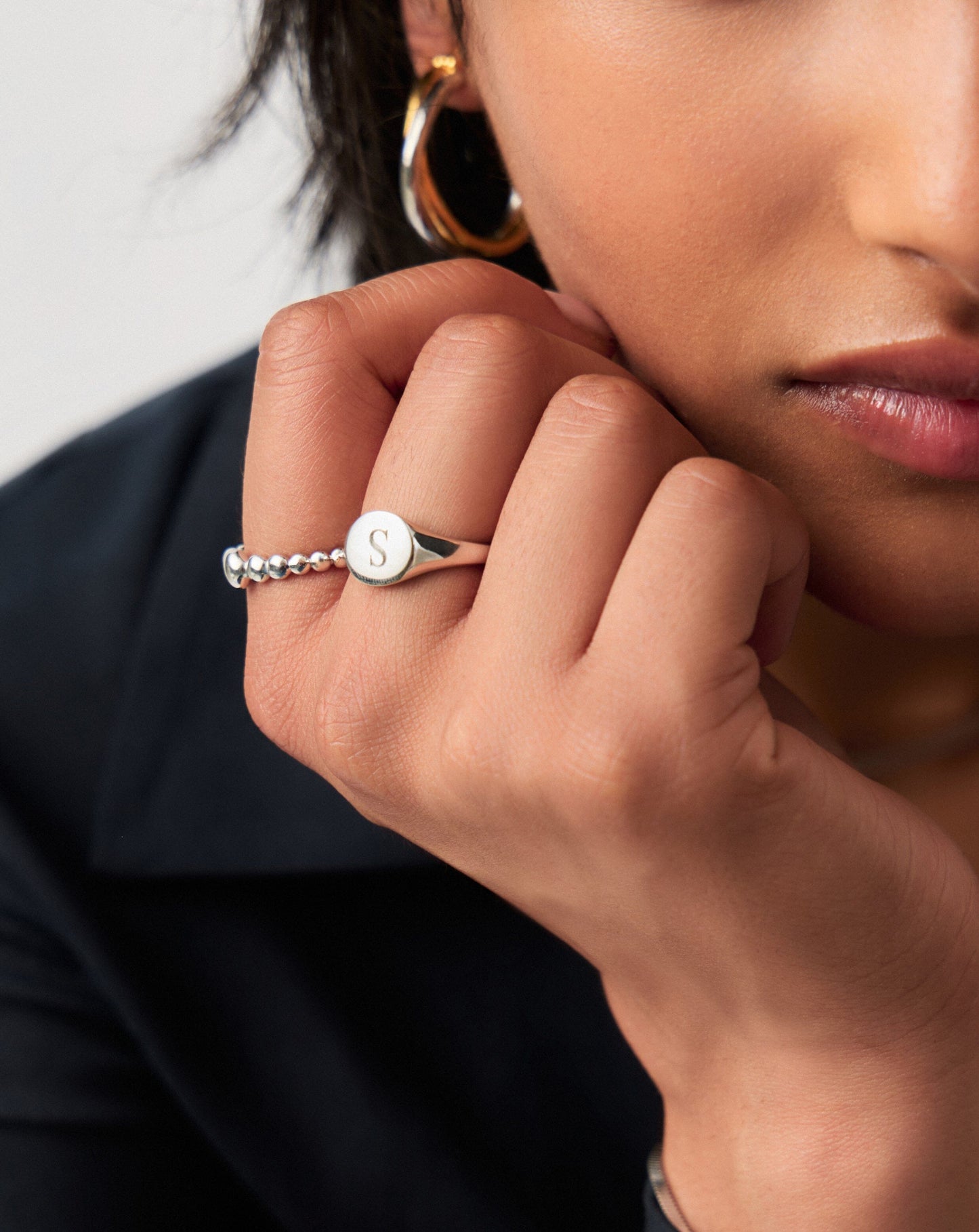 Sterling Silver Engravable Round Signet Ring