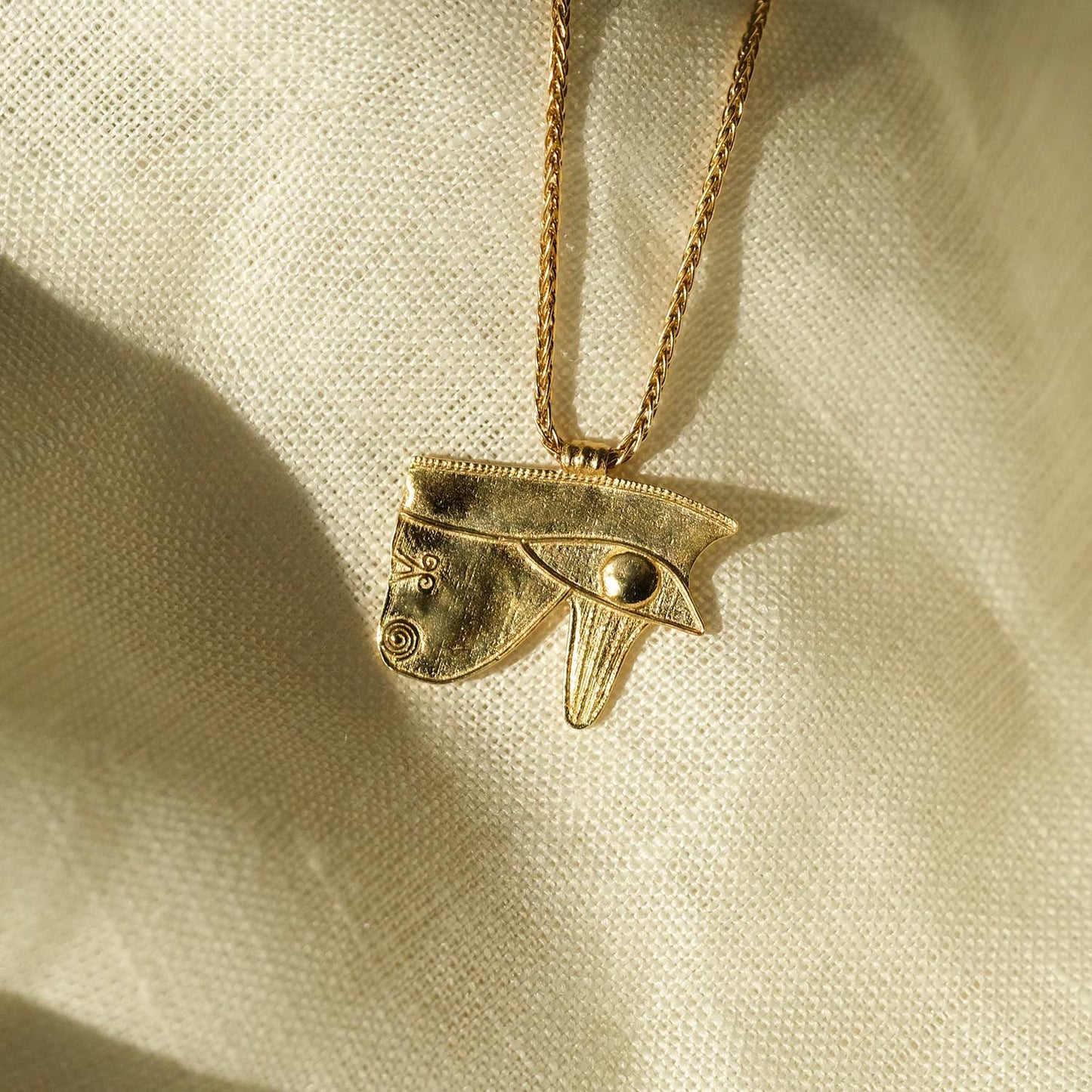 Gold Eye of Horus Talisman Necklace