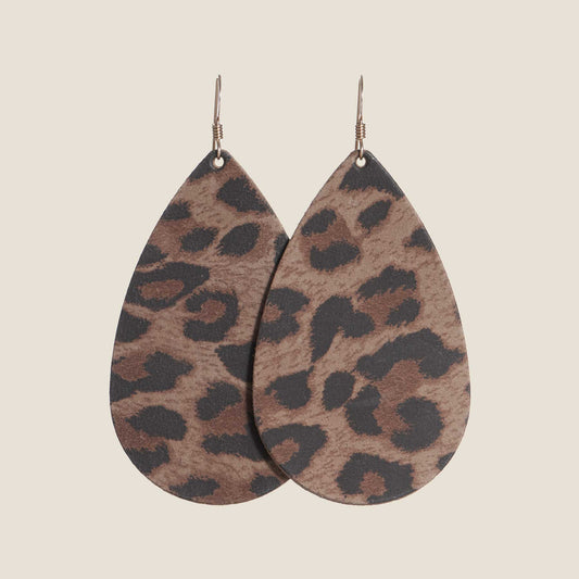 Leopard Print Teardrop Earrings in Bold Style