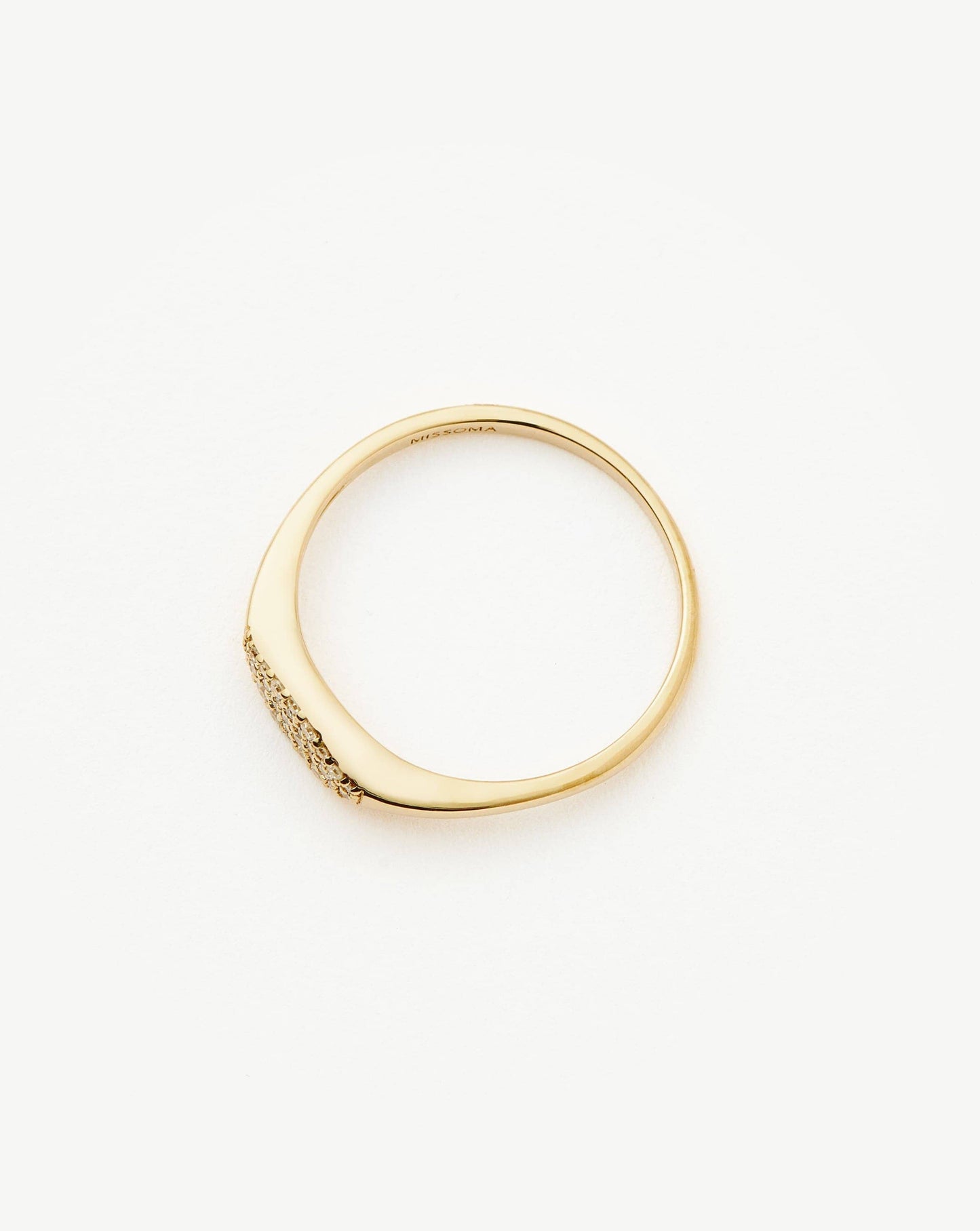 Diamond Signet Ring in Solid Gold