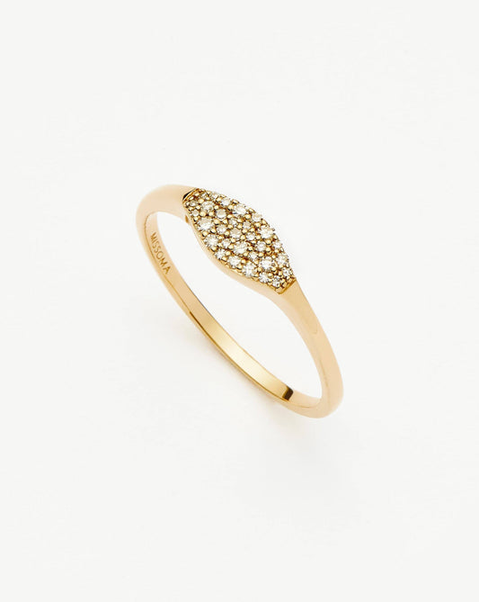 Diamond Signet Ring in Solid Gold