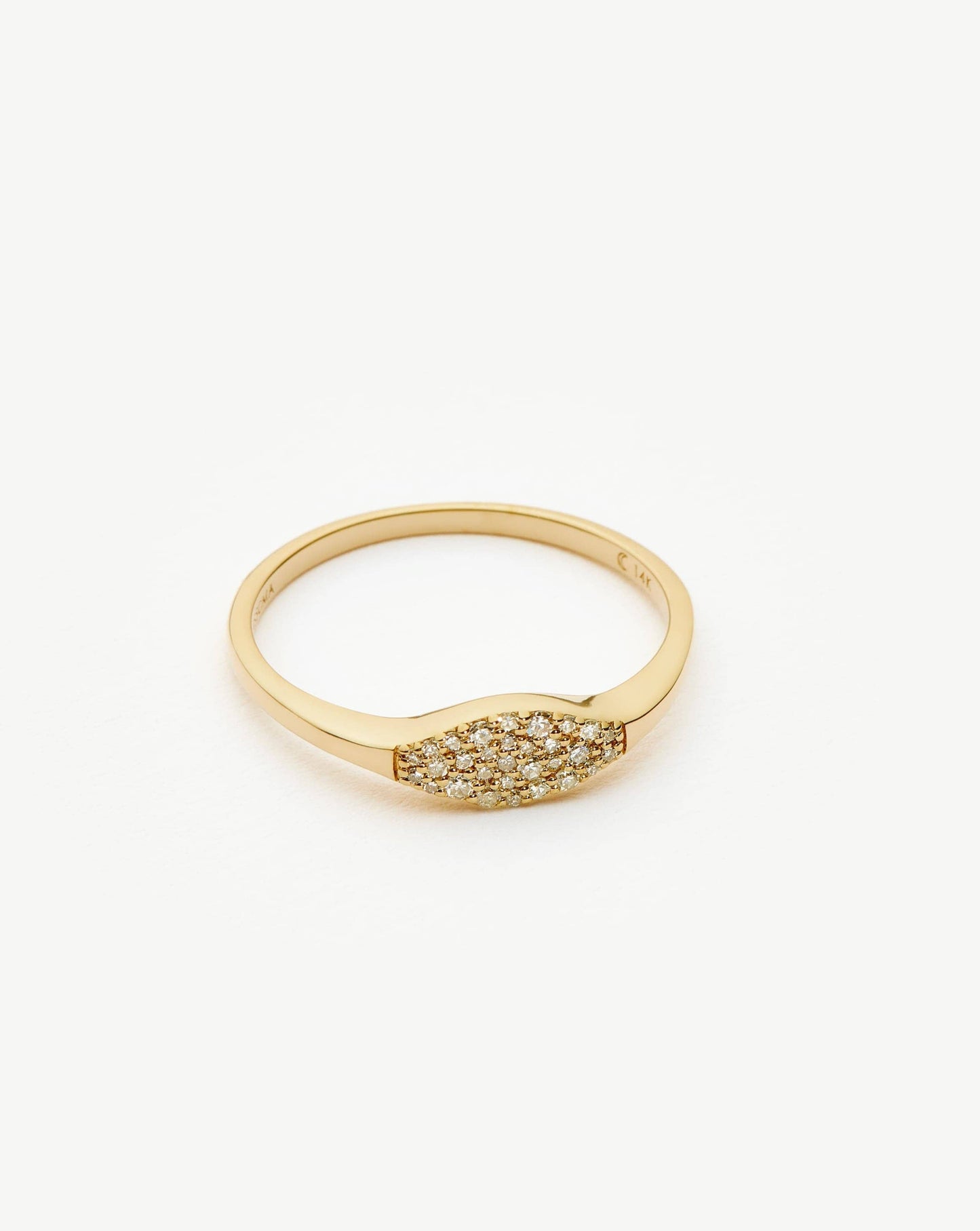 Diamond Signet Ring in Solid Gold