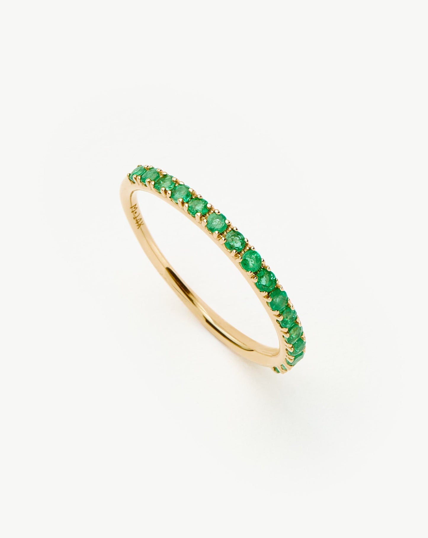 Emerald Half Eternity Ring in Fine Design