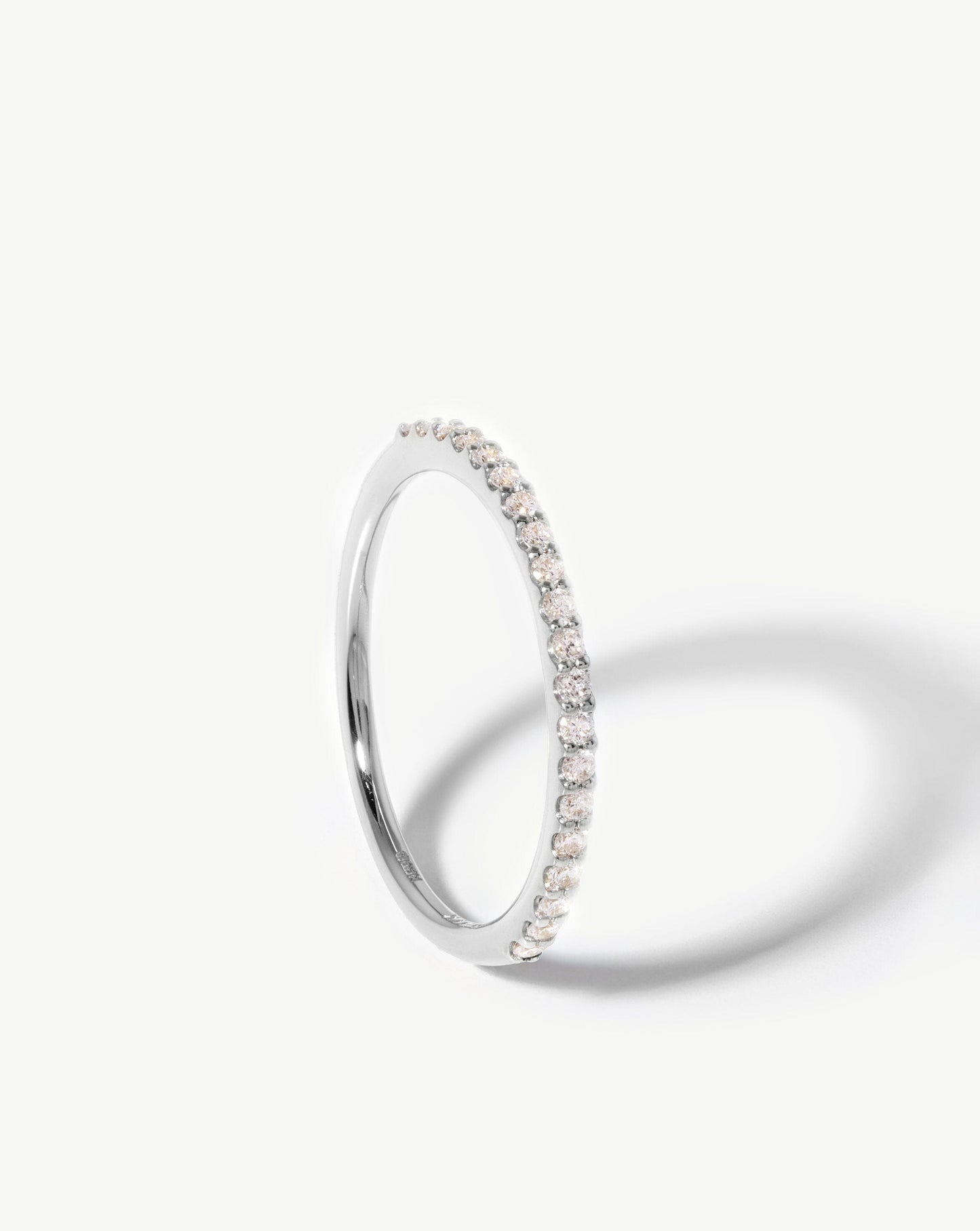 Slim Eternity Ring in 14k White Gold with Diamonds