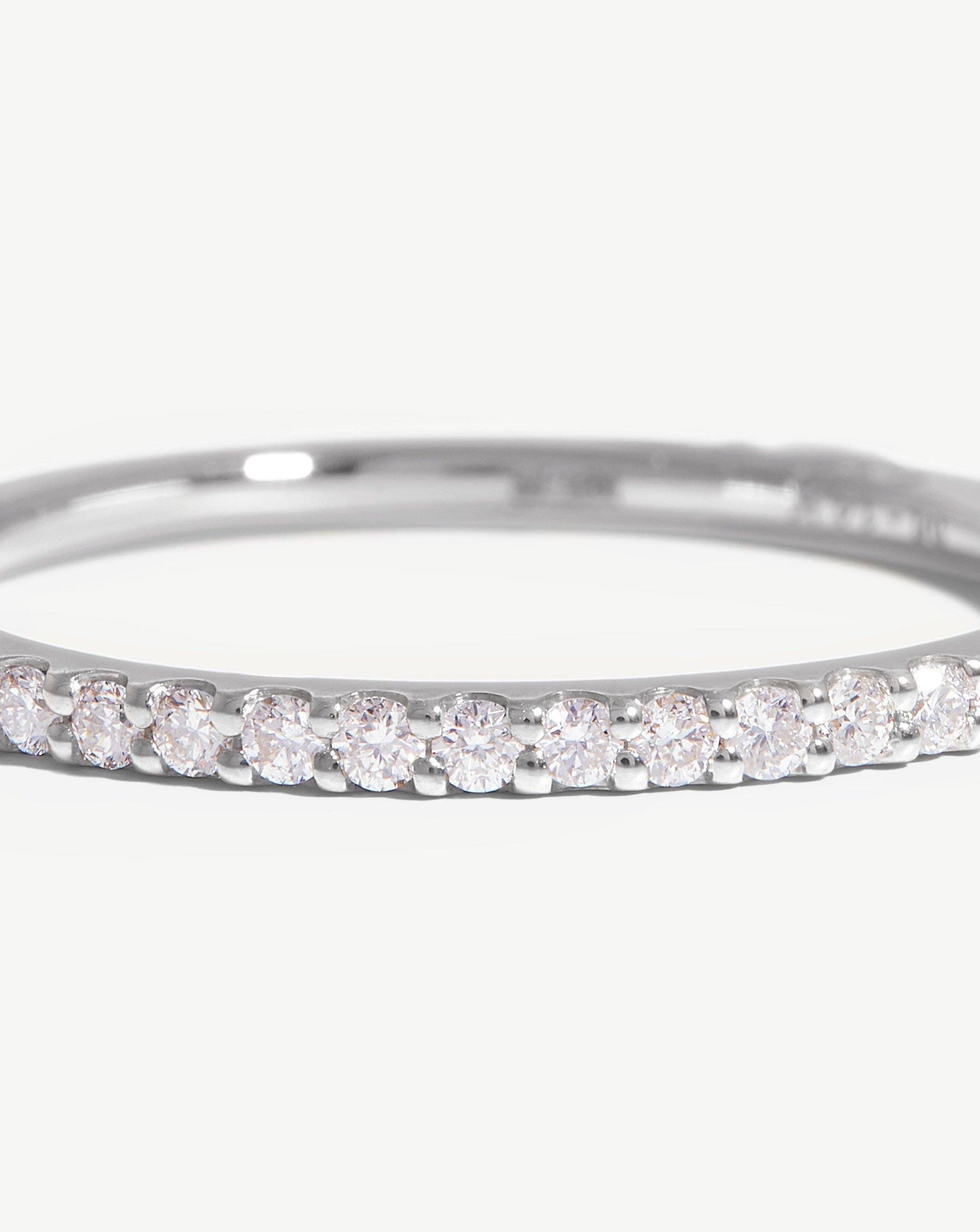 Slim Eternity Ring in 14k White Gold with Diamonds