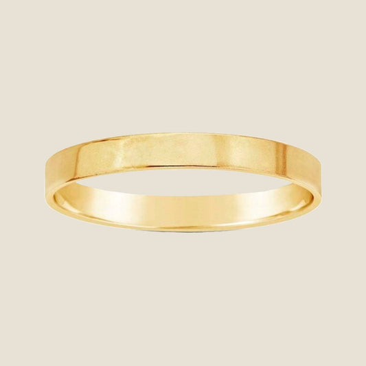 Simple Flat Stacking Ring in Sleek Design