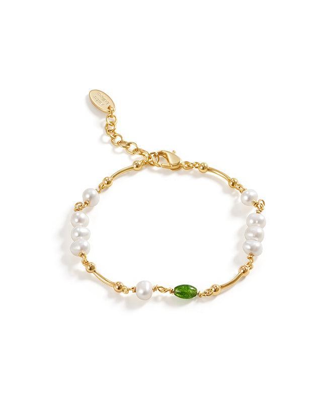 Baroque Pearl Bracelet with Forest Elf Design