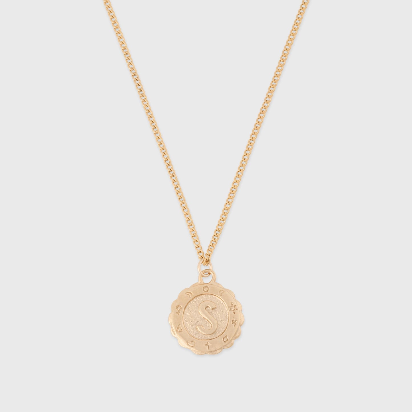 Initial Necklace with Goddess Design