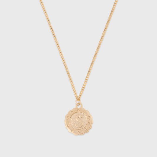 Initial Necklace with Goddess Design