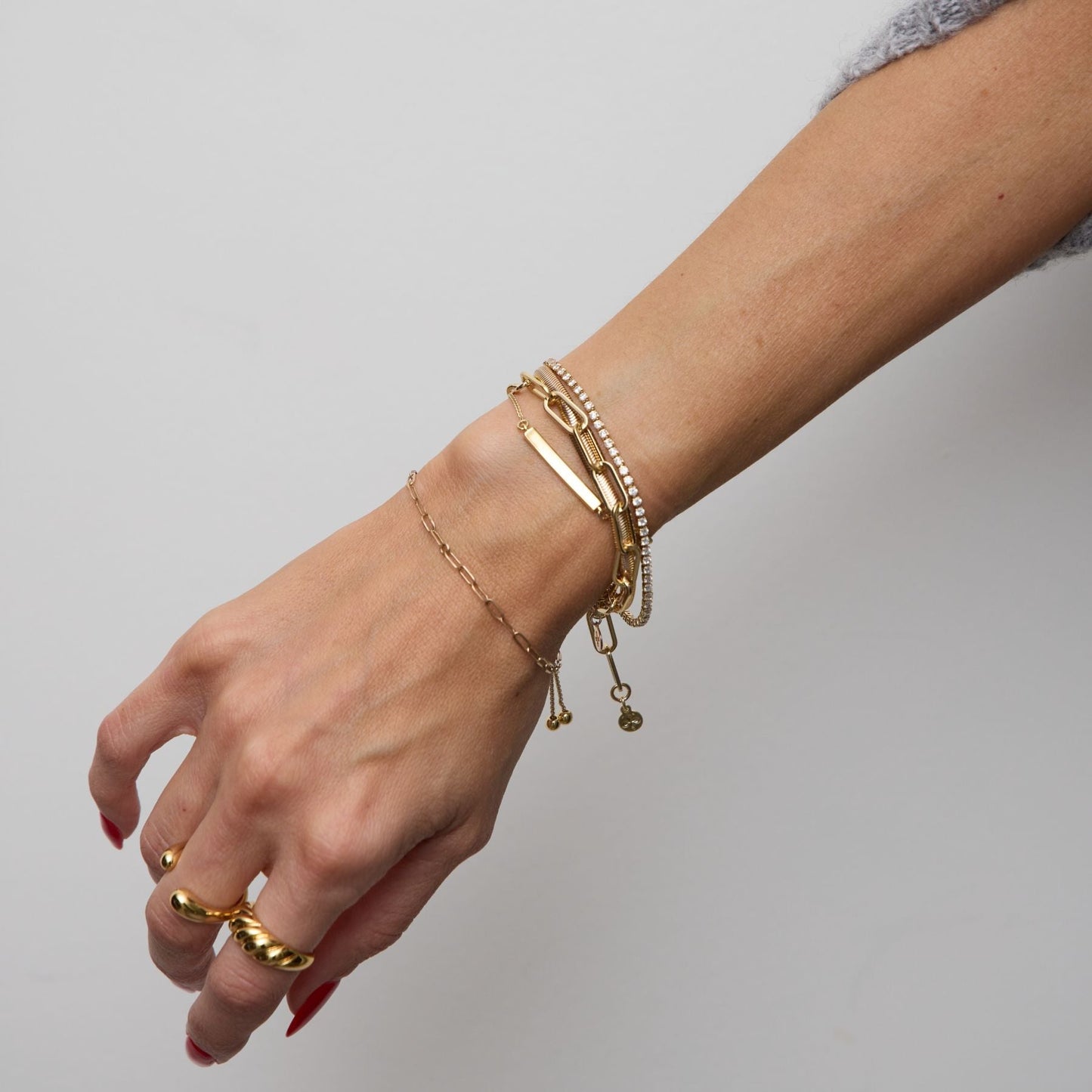 Gold Bar Adjustable Bolo Bracelet