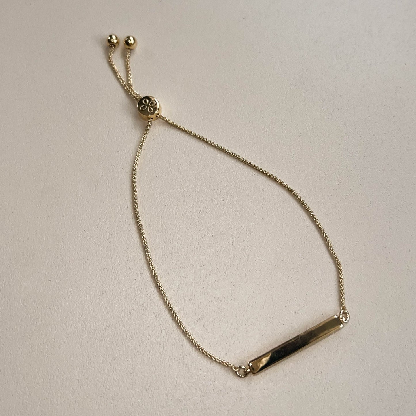 Gold Bar Adjustable Bolo Bracelet