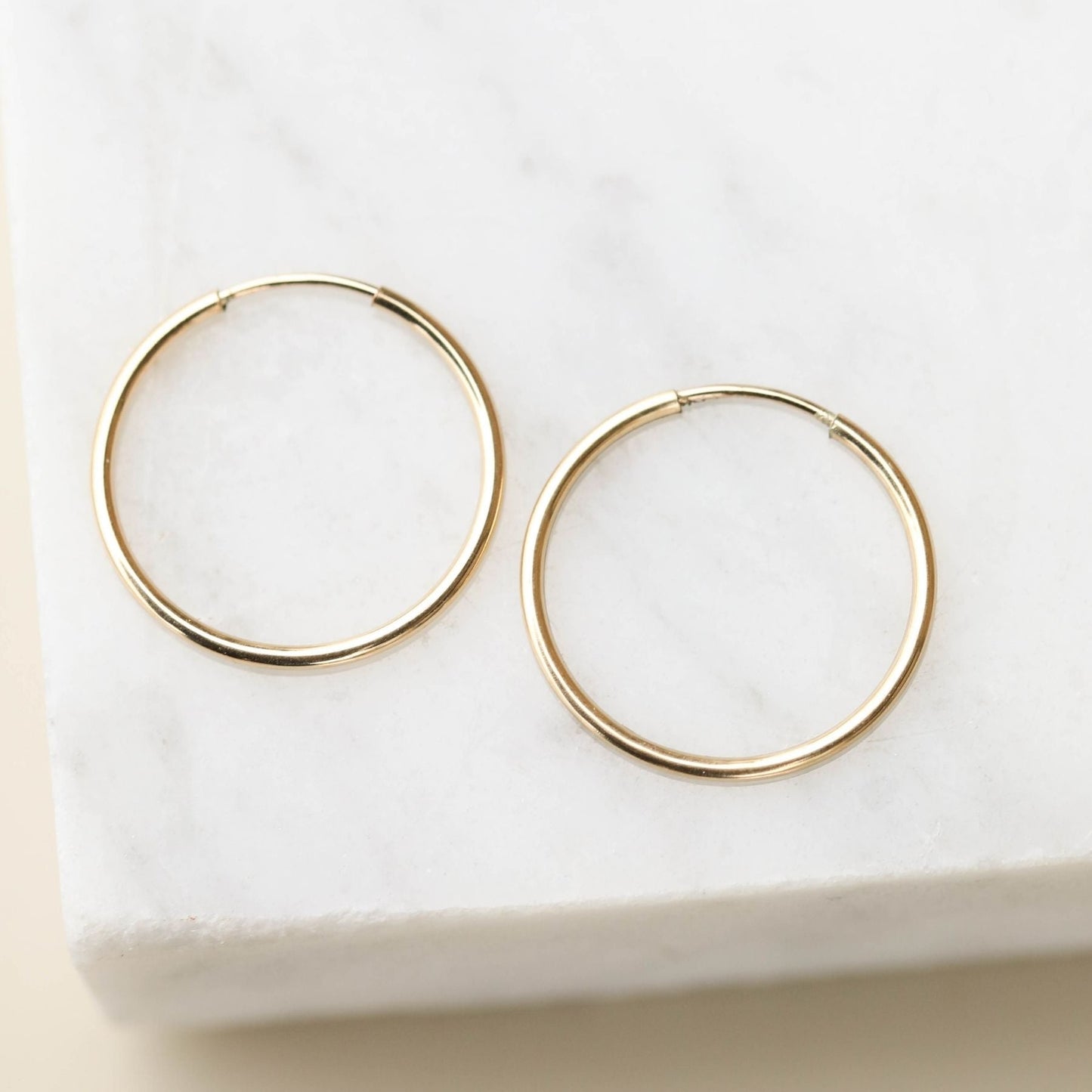 Gold Endless Hoop Earrings for Everyday Wear