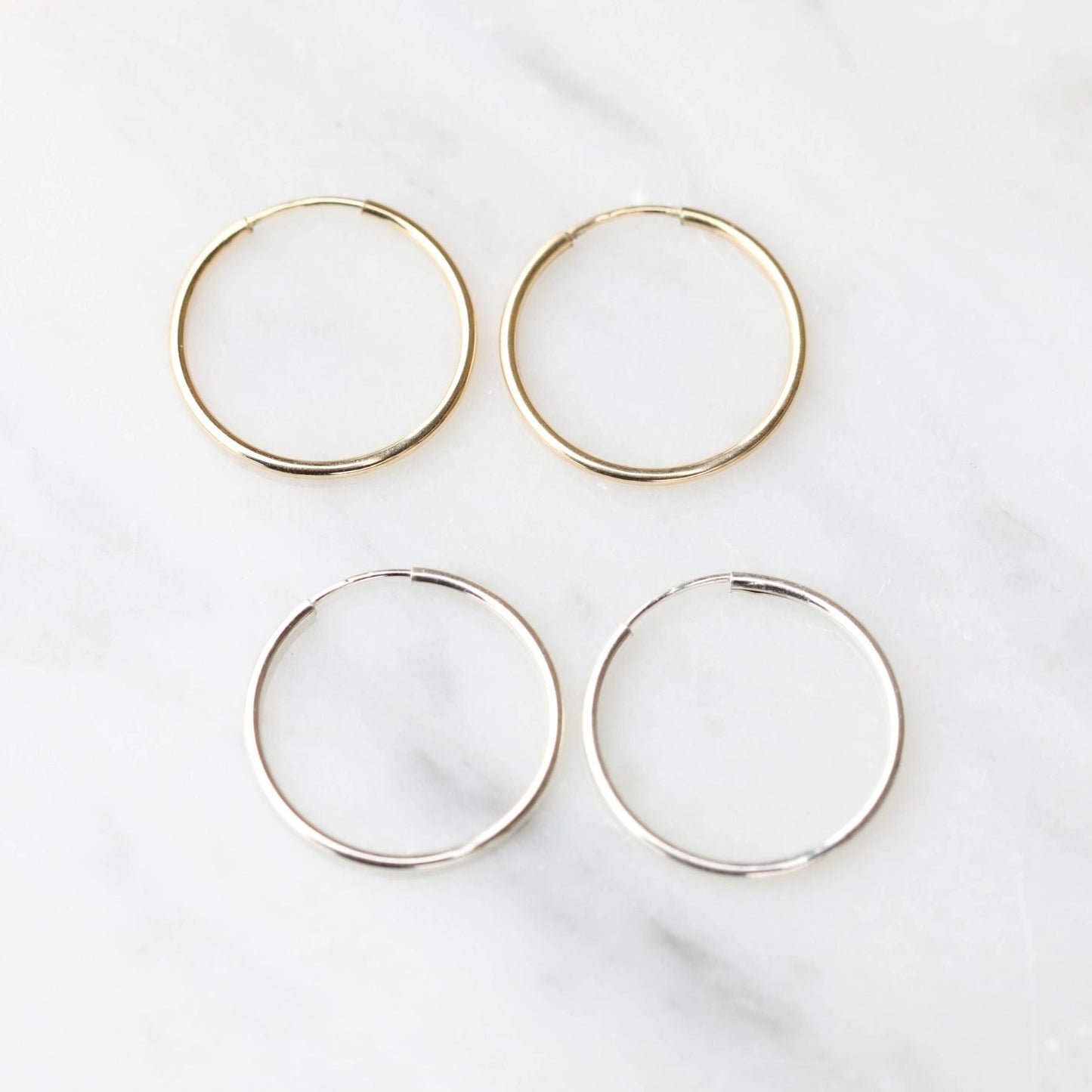 Gold Endless Hoop Earrings for Everyday Wear