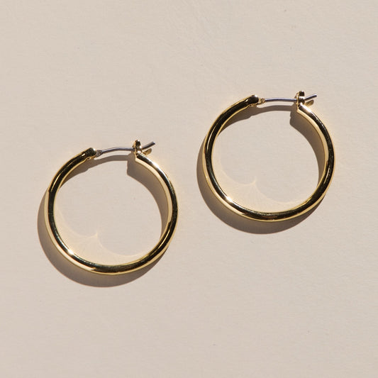 Gold Halo Hoop Earrings for Women