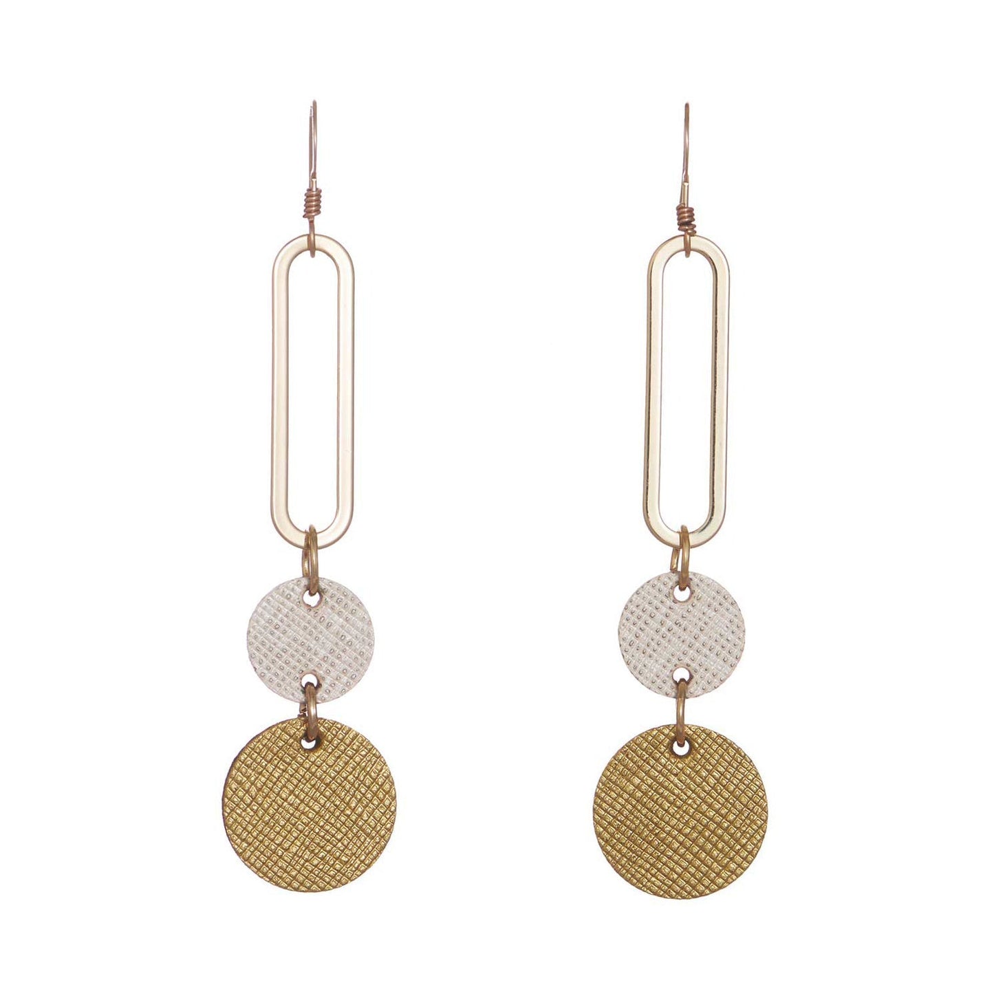 Gold Leaf Design Earrings in Gold Finish