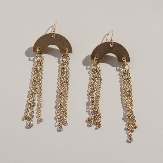 Satin Gold Gracen Design Earring