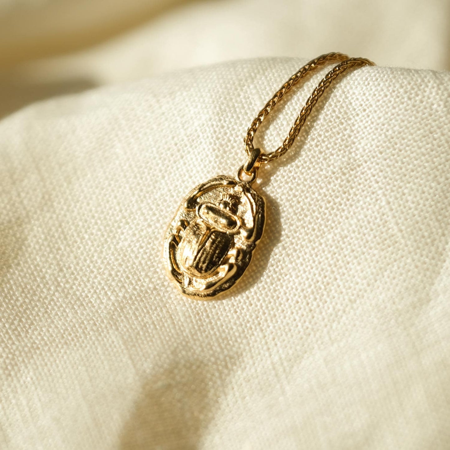 Scarab Talisman Necklace in Ancient Style