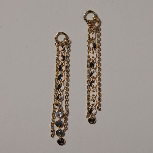 Fringe Charms with Gold Sequin Design