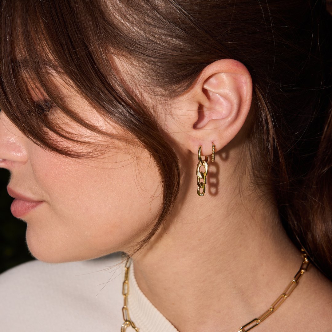 Gold Huggie Earrings in a Stylish Design