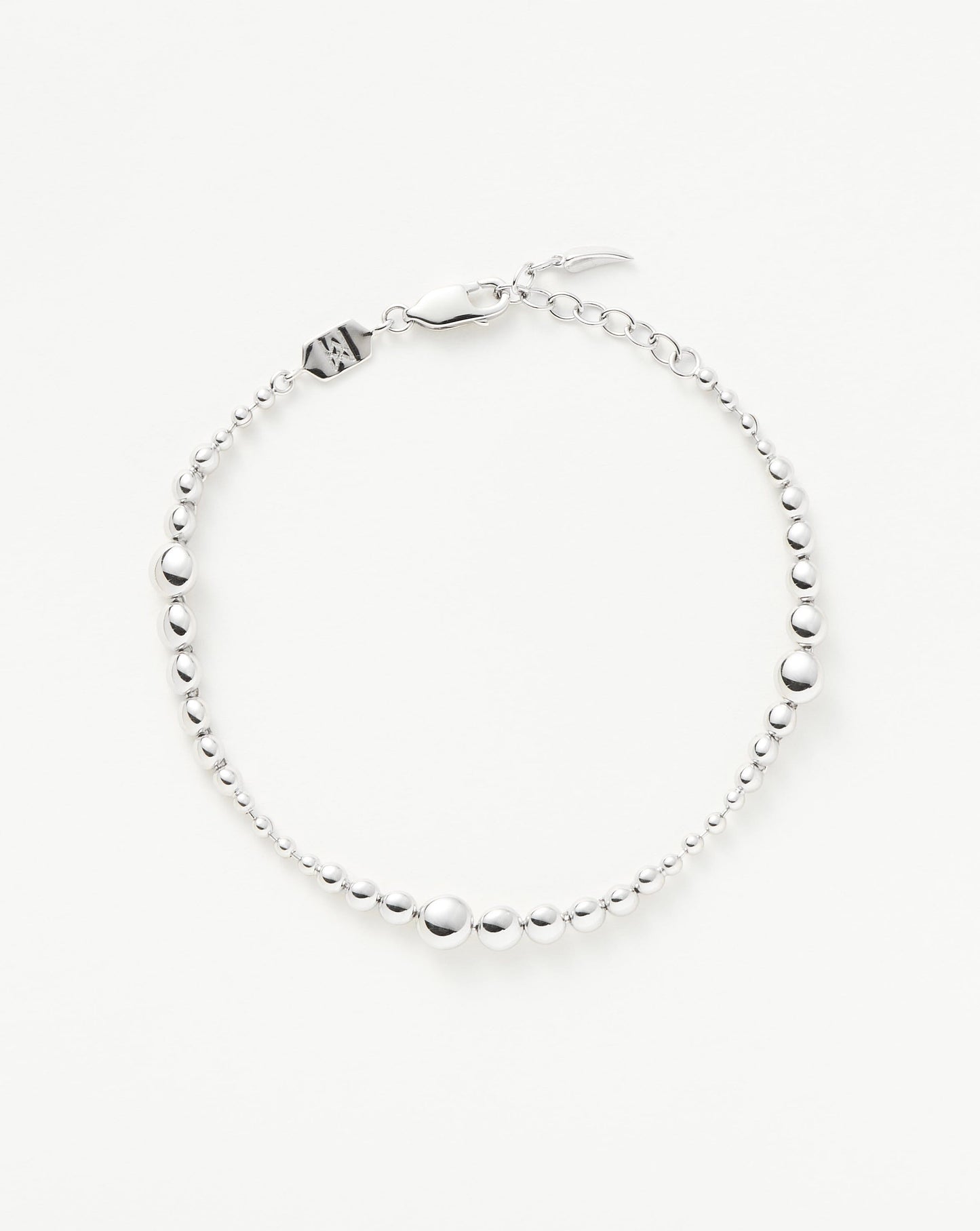 Sterling Silver Graduated Beaded Bracelet