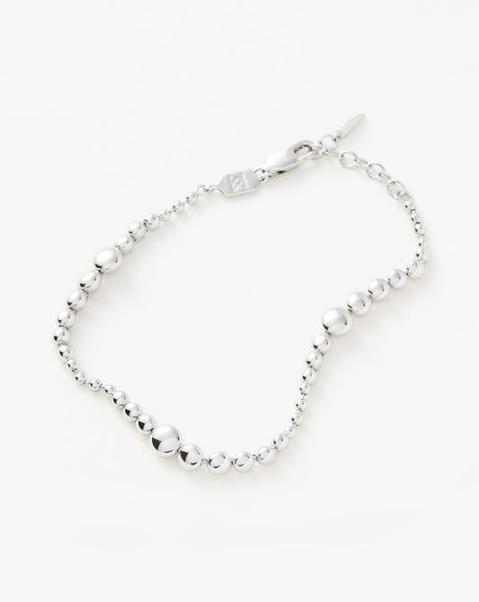 Sterling Silver Graduated Beaded Bracelet